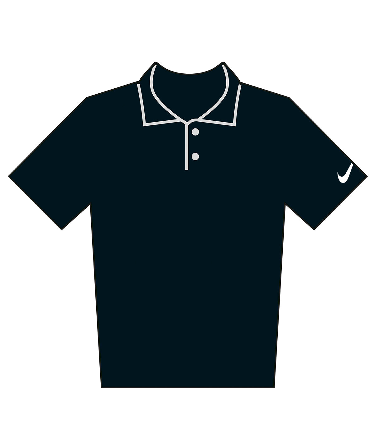 Nike NK430 Velocity solid polo in Black/White