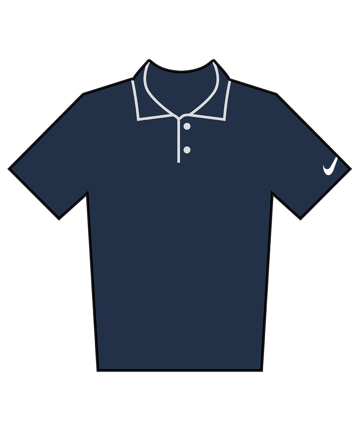 Nike NK430 Velocity solid polo in College Navy/White