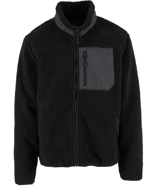 New Morning Studios NM049 Bonded sherpa jacket in Black