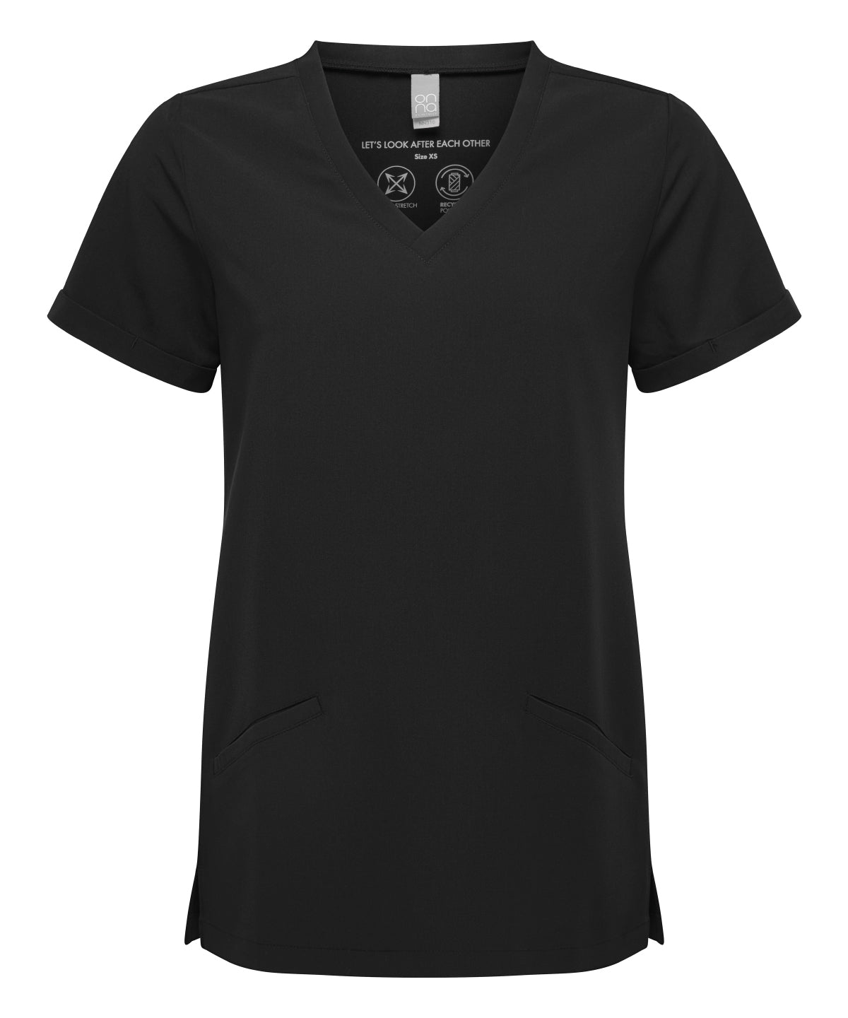 Onna by Premier NN310 Women’s Invincible Onna-stretch tunic in Black