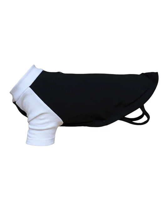 Portman & Pooch PP001 Dog’s raglan t-shirt in Black/White