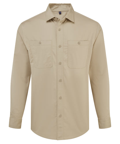 Premier PR021 ‘Utility 2.0’ service shirt in Stay Khaki