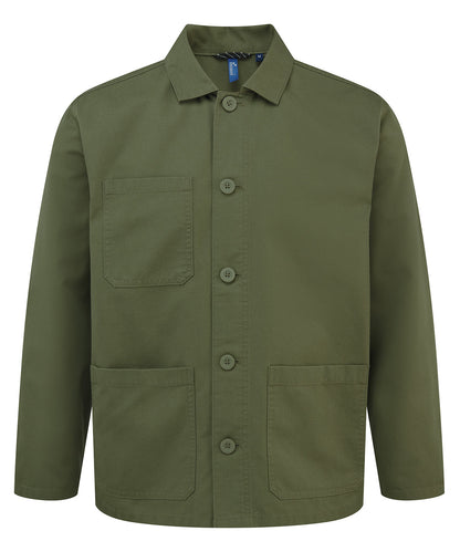 Premier PR022 ‘Utility 2.0’ chore jacket in Stay Olive