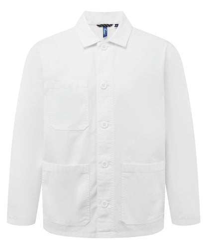 Premier PR022 ‘Utility 2.0’ chore jacket in White