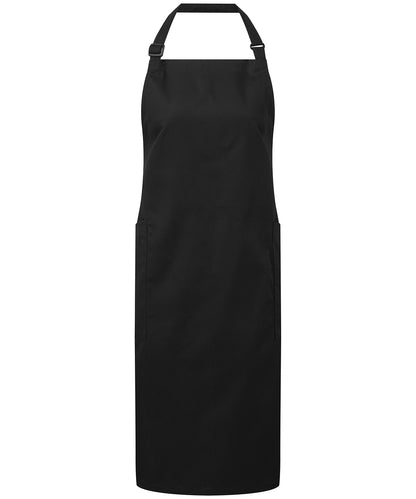 Premier PR120 Recycled Polyester & Organic Cotton Apron in Black