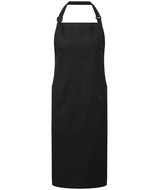 Premier PR120 Recycled Polyester & Organic Cotton Apron in Black