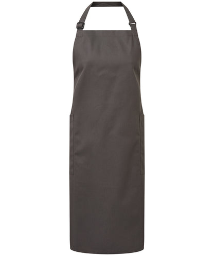 Premier PR120 Recycled Polyester & Organic Cotton Apron in Dark Grey