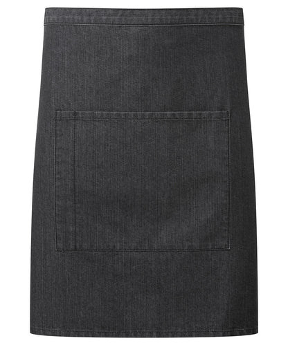 Premier PR141 ‘Colours collection’ mid-length pocket apron in Black Denim