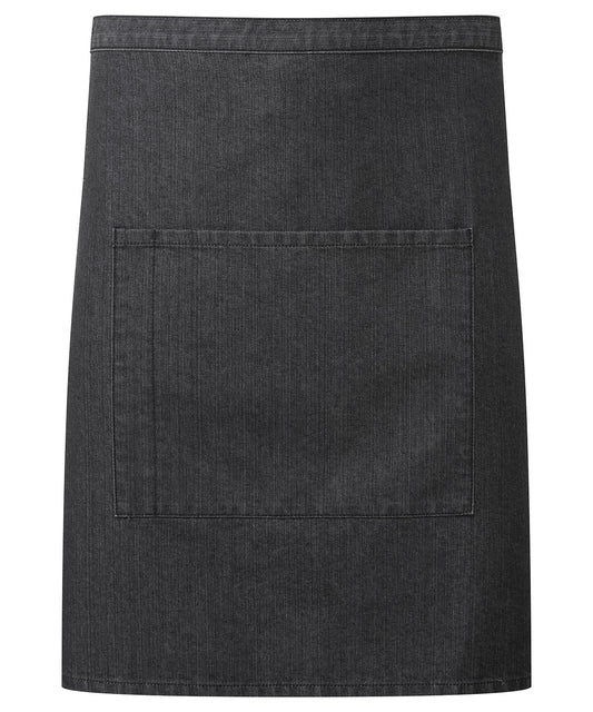 Premier PR141 ‘Colours collection’ mid-length pocket apron in Black Denim