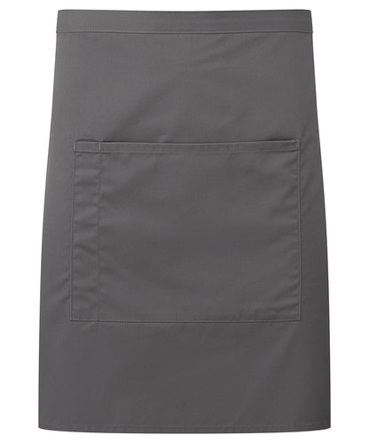 Premier PR141 ‘Colours collection’ mid-length pocket apron in Dark Grey