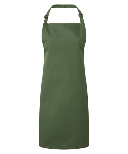 Premier PR150 Colours bib apron in Moss