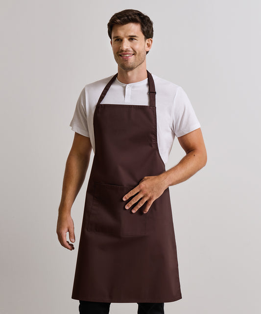 Premier PR154 Colours bib apron with pocket in Apple