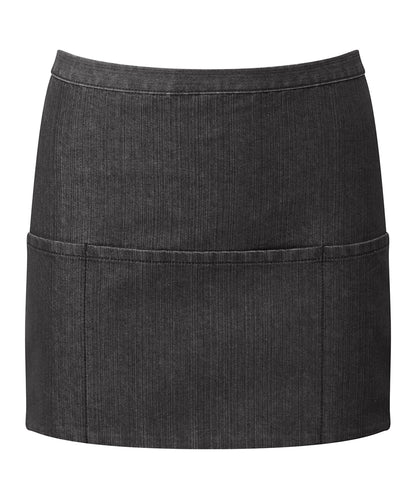 Premier PR155 Colours 3-pocket apron in Black Denim
