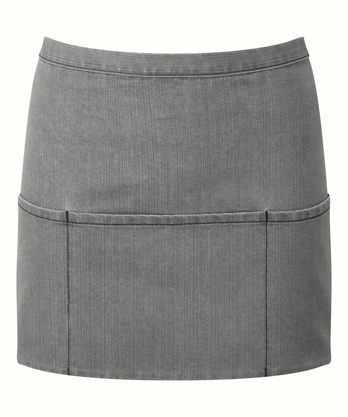 Premier PR155 Colours 3-pocket apron in Grey Denim