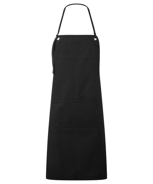 Premier PR181 ‘Artisan’s choice’ double-pocket canvas apron in Black