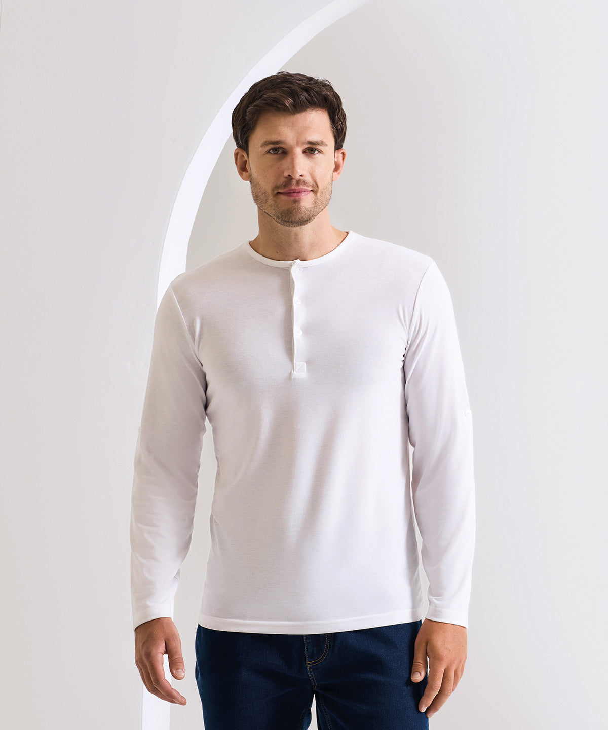 Premier PR218 Long John roll-sleeve tee