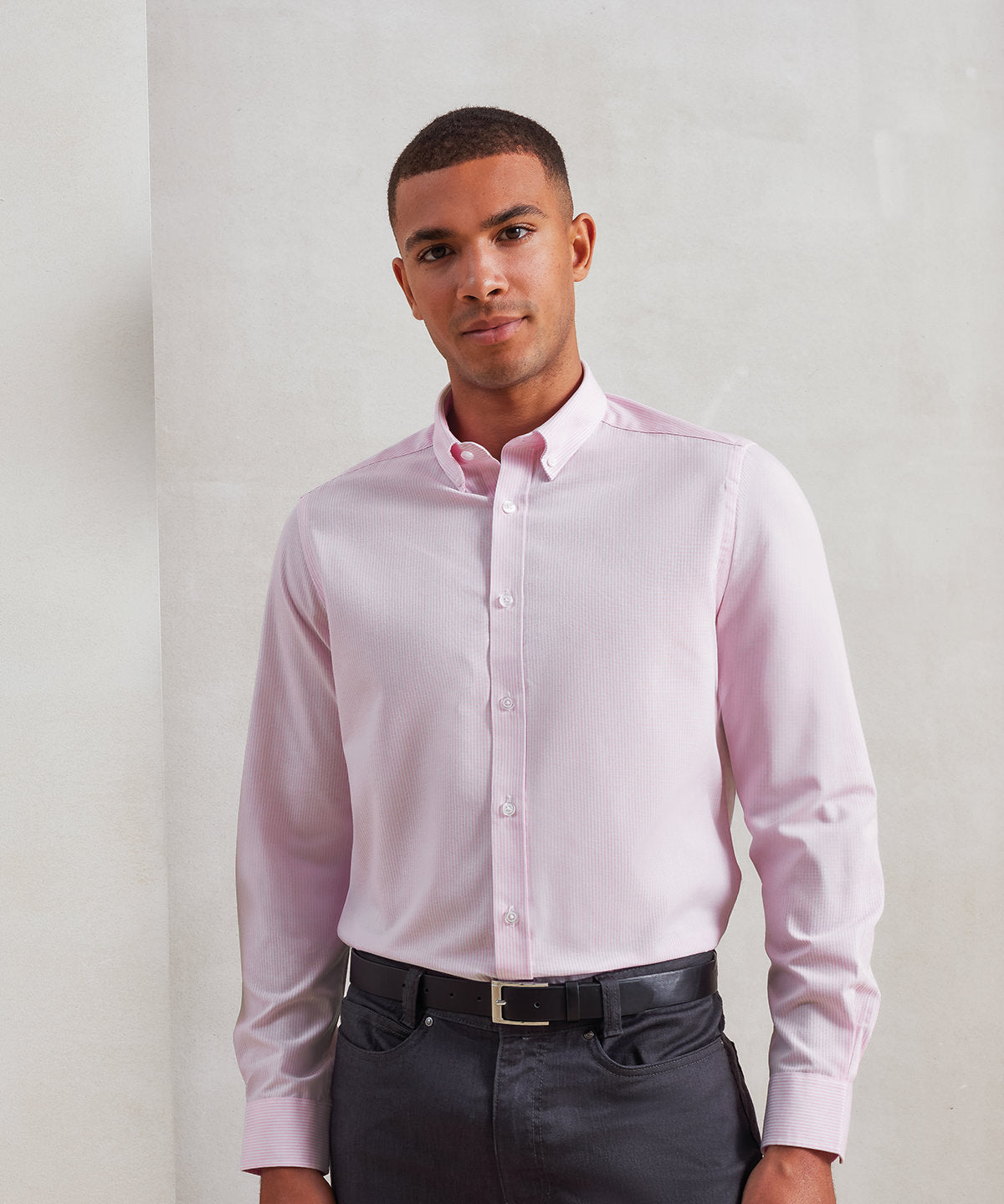 Premier PR238 Cotton-rich Oxford stripes shirt