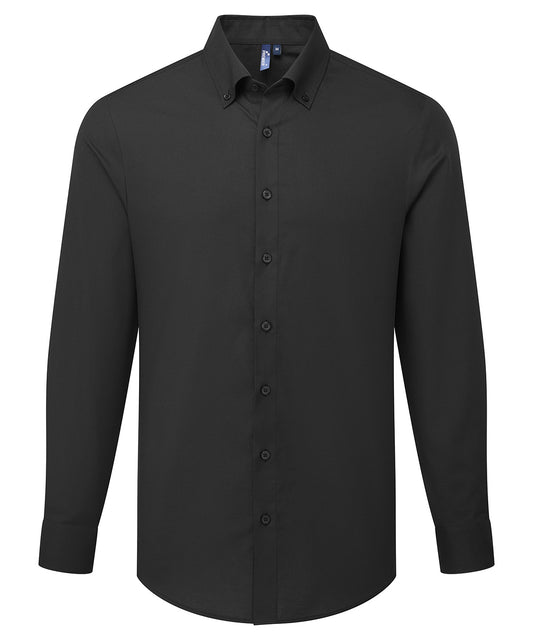 Premier PR284 ‘Supreme’ Oxford long sleeve shirt in Black