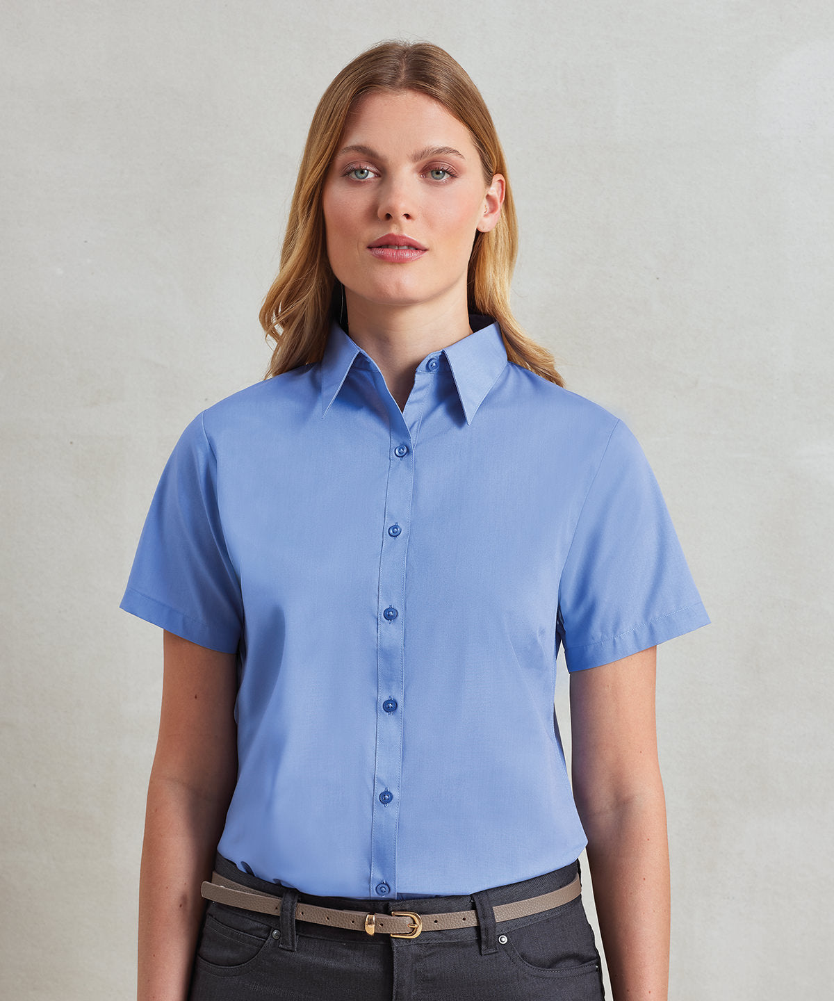 Premier PR302 Women's short sleeve poplin blouse
