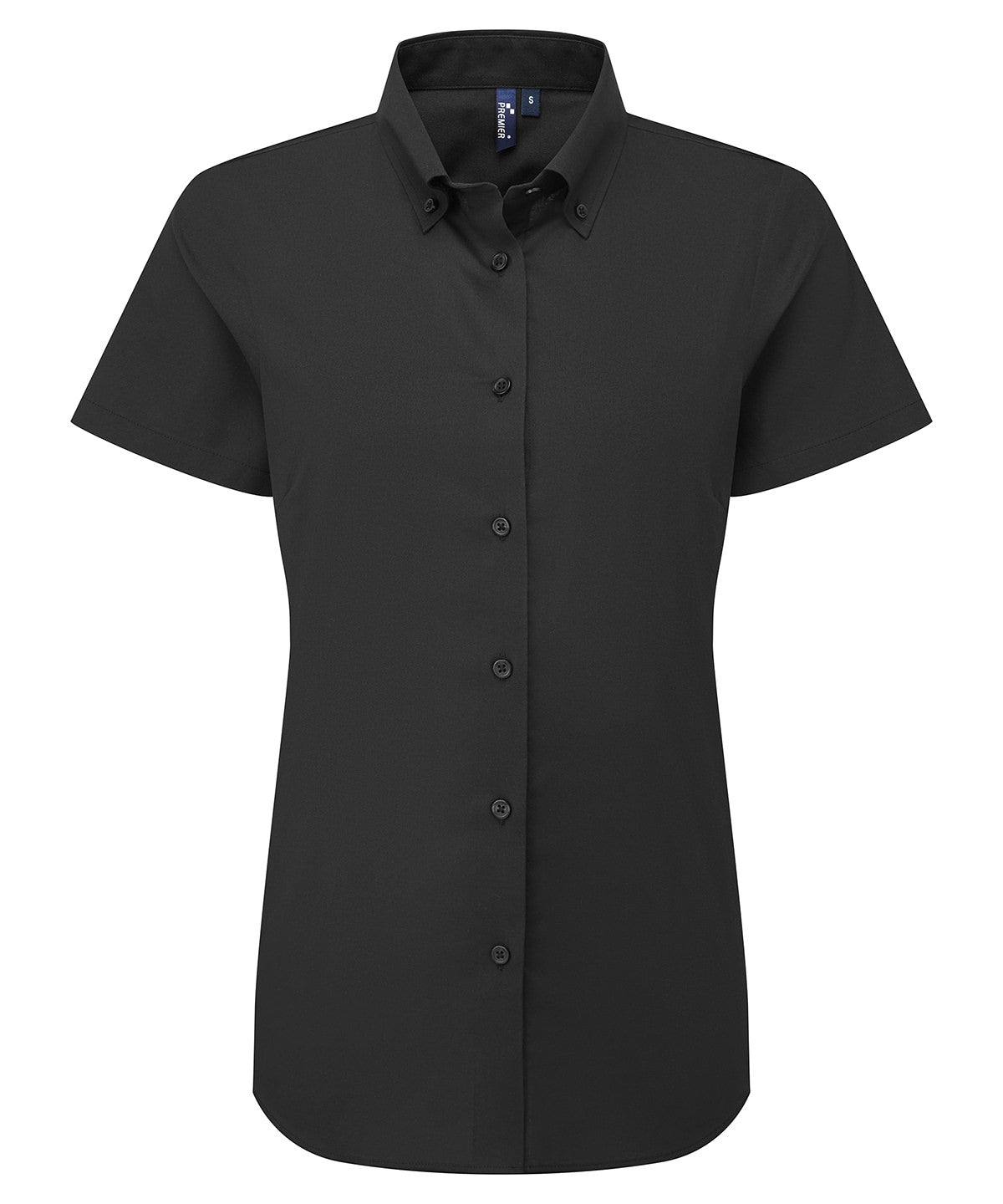 Premier PR386 Women’s ‘Supreme’ Oxford short sleeve shirt in Black
