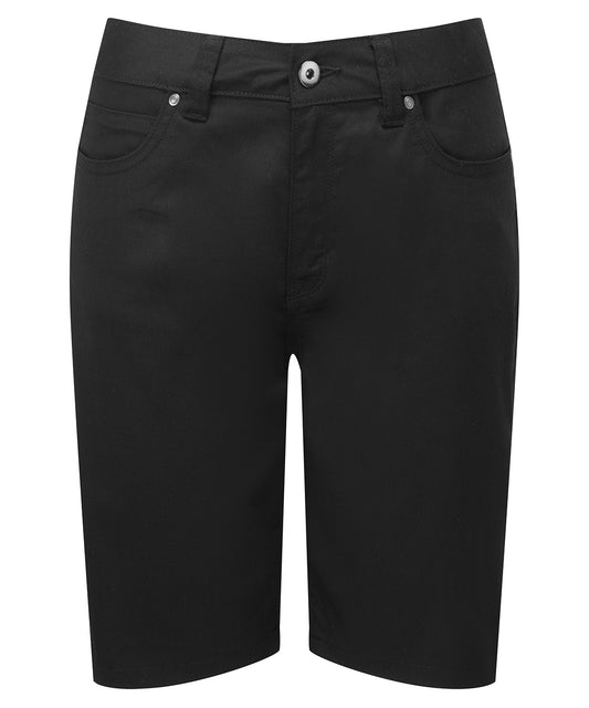 Premier PR572 Women’s performance chino shorts in Black