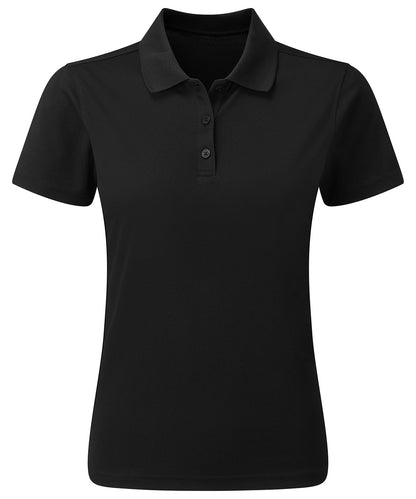 Premier PR633 Women’s Spun Dyed Recycled Polo Shirt in Black