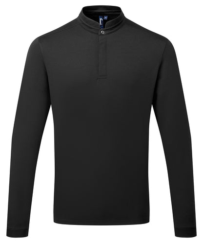 Premier PR647 Essential Coolchecker® long sleeve chef’s shirt in Black