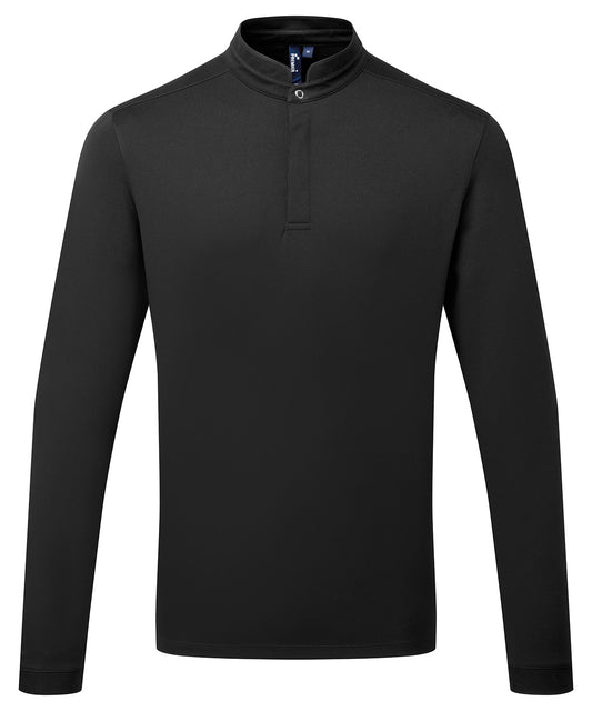 Premier PR647 Essential Coolchecker® long sleeve chef’s shirt in Black