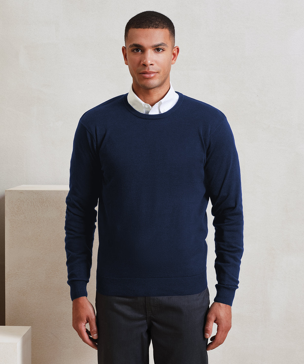 Premier PR692 Crew neck cotton-rich knitted sweater