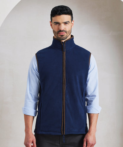 Premier PR803 Artisan fleece gilet in Black/Black