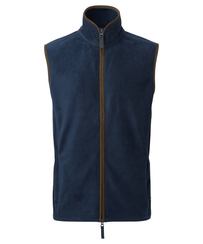 Premier PR803 Artisan fleece gilet in Navy/Brown