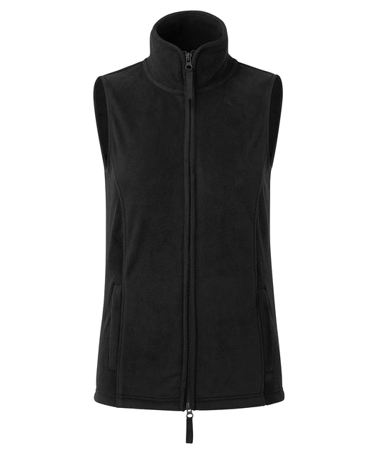 Premier PR804 Women’s artisan fleece gilet in Black/Black