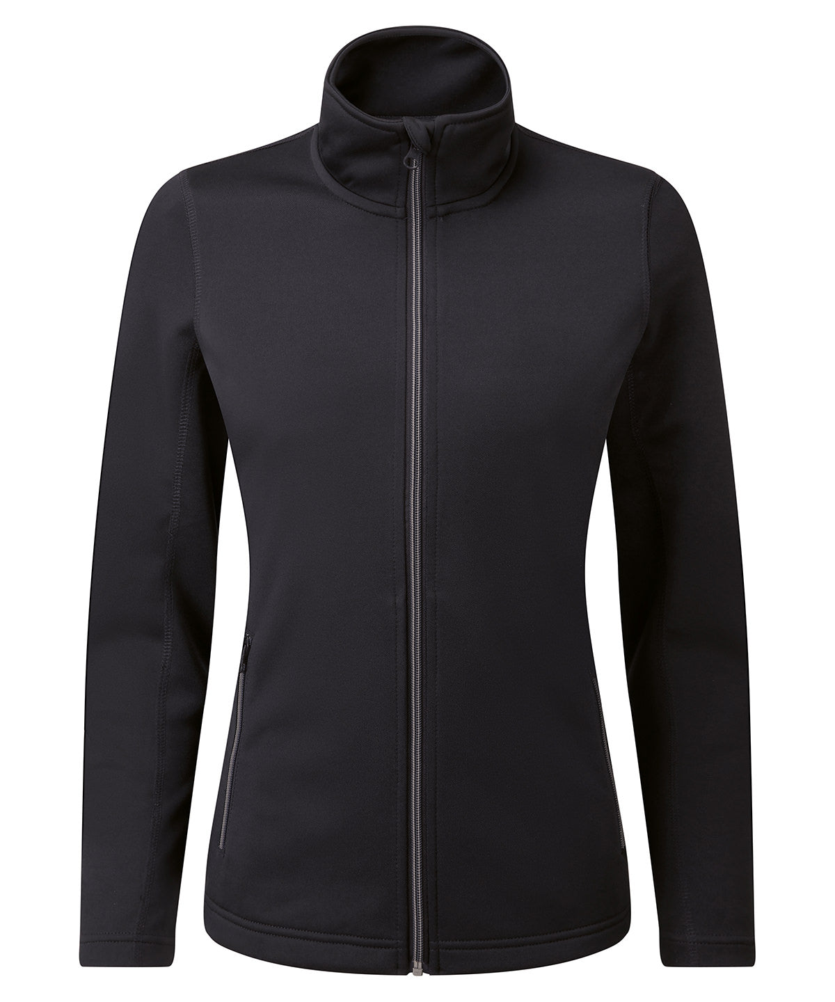 Premier PR809 Women’s Spun Dyed Recycled Zip-Through Sweat in Black