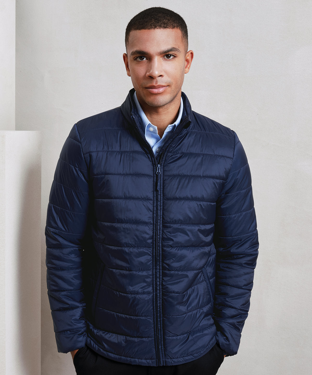 Premier PR817 ‘Recyclight’ padded jacket in Navy