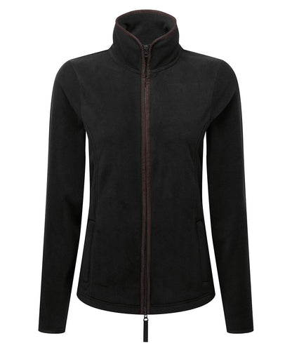 Premier PR824 Women’s artisan fleece jacket in Black/Brown