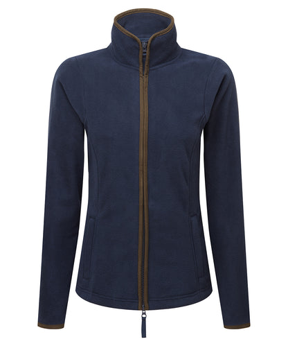 Premier PR824 Women’s artisan fleece jacket in Navy/Brown