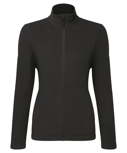Premier PR832 Women’s ‘Recyclight’ full-zip microfleece in Black