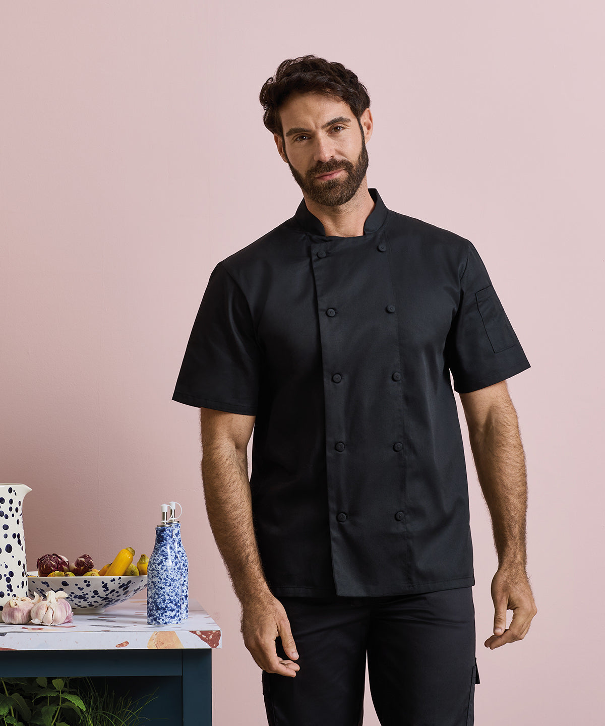 Premier PR902 Chefs Coolchecker® short sleeve jacket