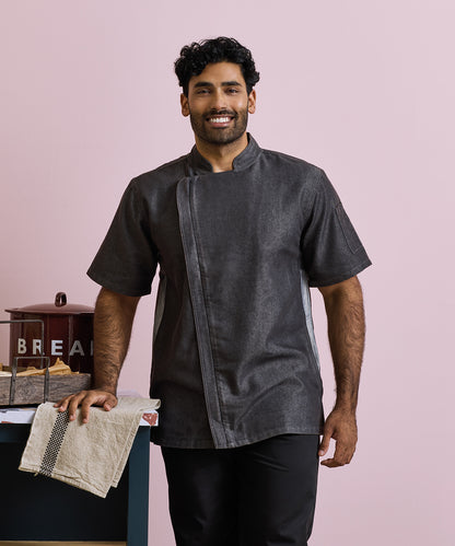 Premier PR906 Chef's zip-close short sleeve jacket
