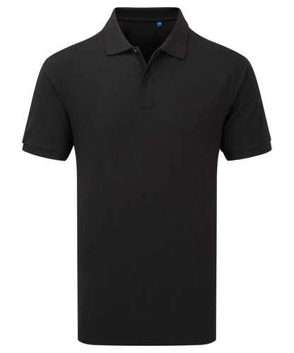 Premier PR995 ‘Essential’ unisex short sleeve workwear polo shirt in Black