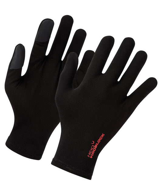 Premier PR998 Touch gloves, powered by HeiQ Viroblock (one pair) in Black