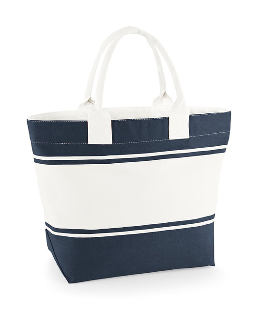 Quadra QD026 Canvas deck bag in Navy/Off White