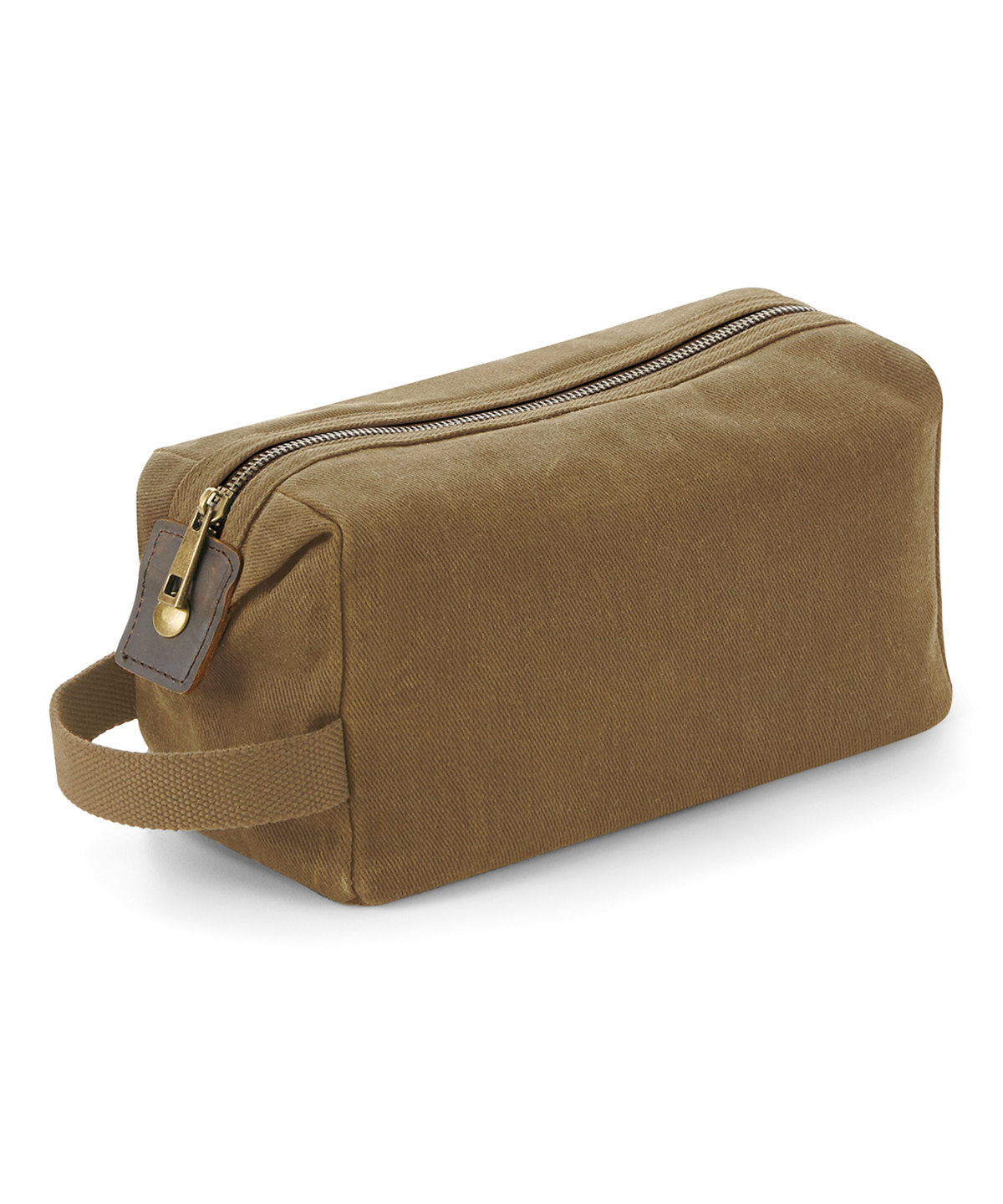 Quadra QD651 Heritage waxed canvas wash bag in Desert Sand