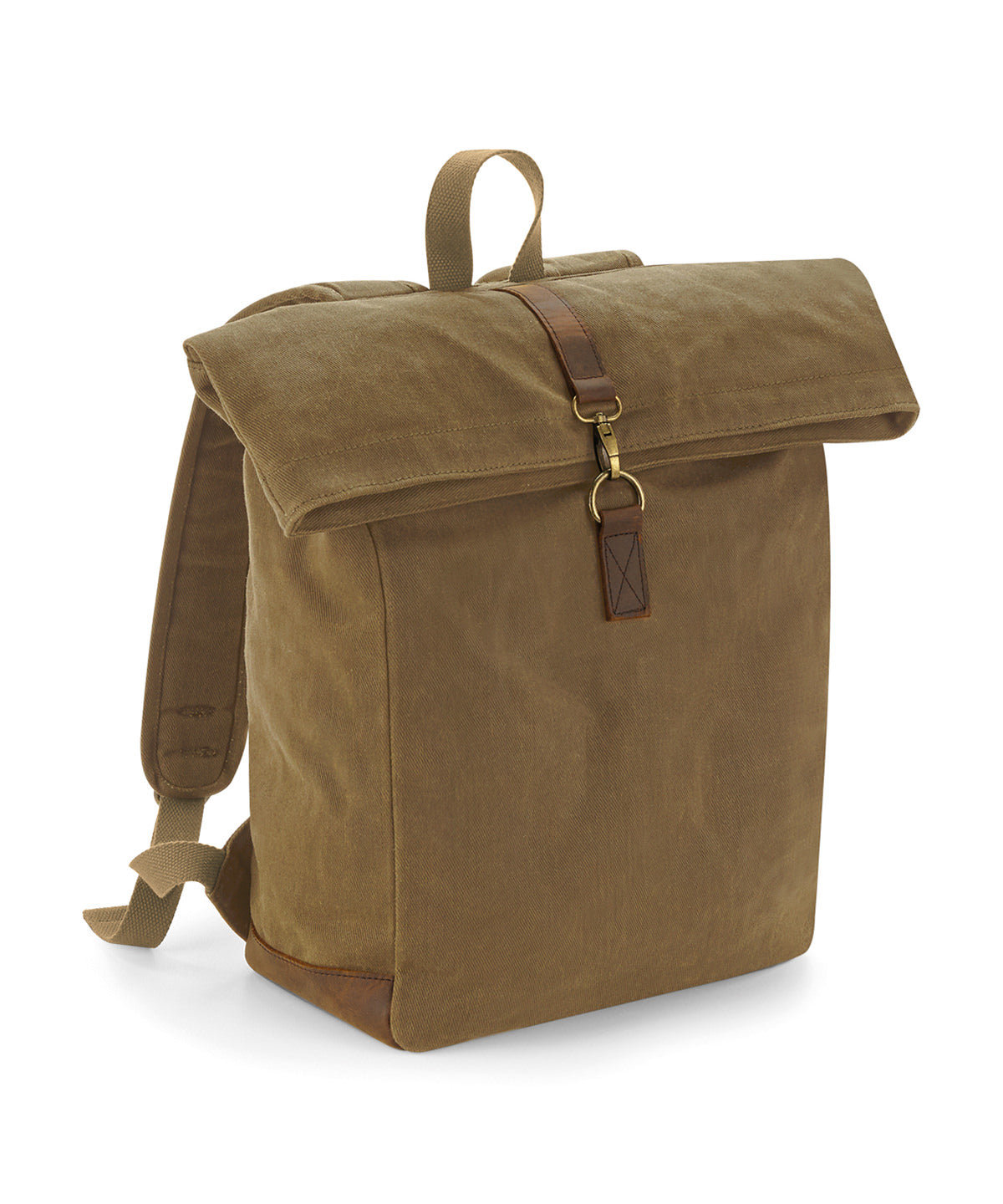 Quadra QD655 Heritage waxed canvas backpack in Desert Sand