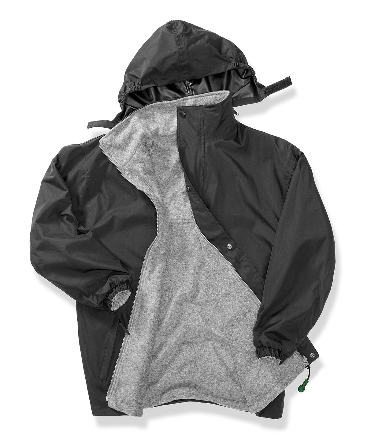 Result R160A Recycled StormDri 4000 jacket in Black/Grey
