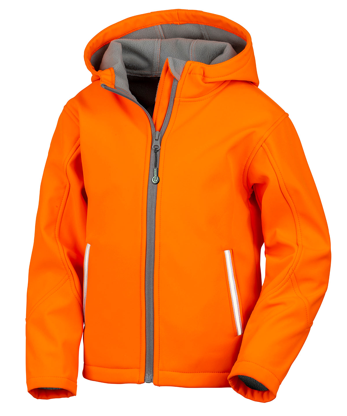 Result Core R224J Core junior TX performance hooded softshell jacket in Neon Orange