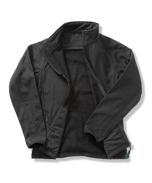 Result Core R231F Women's Core printable softshell jacket in Black/Black