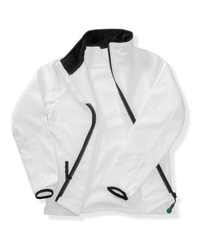 Result Core R231F Women's Core printable softshell jacket in White/Black
