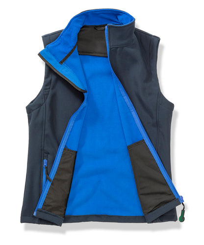 Result Core R232F Women's printable softshell bodywarmer in Navy/Royal