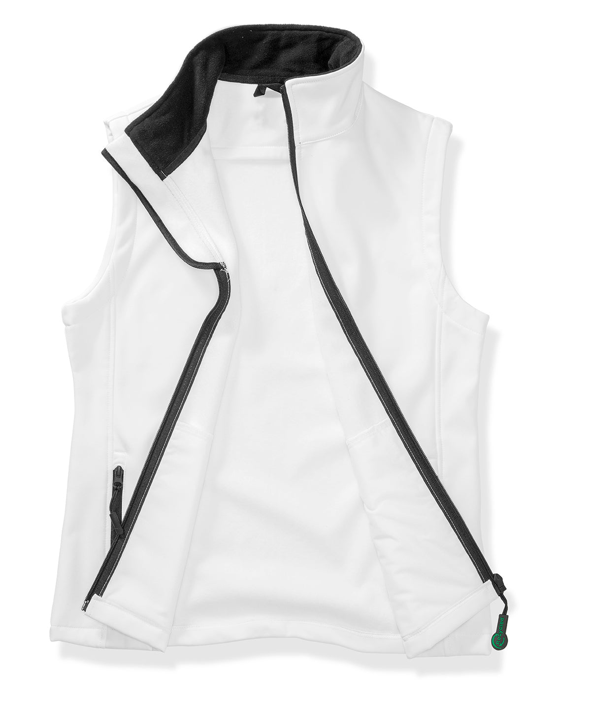 Result Core R232M Printable softshell bodywarmer in White/Black